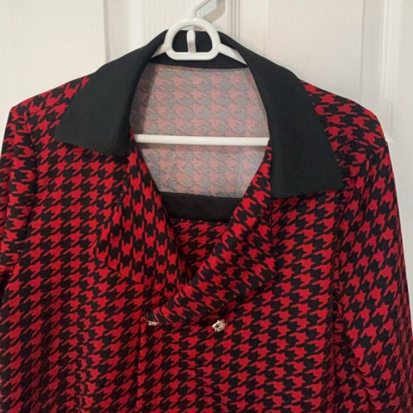 NWT Houndstooth Pattern Dress Set with Matching Long Sleeve Large NWT - Picture 4 of 11